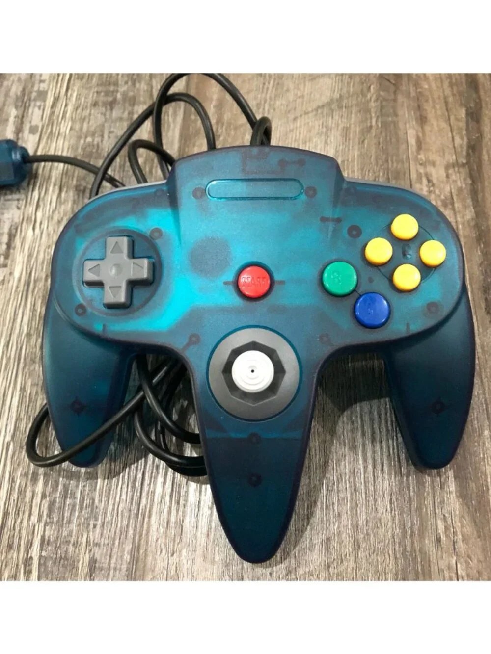 Nintendo 64 N64 Original Controller Clear Blue Ice Official Tested & Working